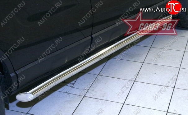 2 564 р. Защита порогов Souz-96 (d76) Honda CR-V RE1,RE2,RE3,RE4,RE5,RE7 рестайлинг (2009-2012)  с доставкой в г. Воронеж