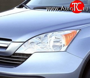 1 809 р. Прозрачная защита передних фар CA Plastic  Honda CR-V  RE1,RE2,RE3,RE4,RE5,RE7 (2007-2010) дорестайлинг (Цвет: прозрачный)  с доставкой в г. Воронеж