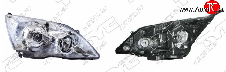 14 699 р. Правая фара передняя TYC Honda CR-V RE1,RE2,RE3,RE4,RE5,RE7 рестайлинг (2009-2012) (с электрокорректором, не ксенон (Евросвет))  с доставкой в г. Воронеж