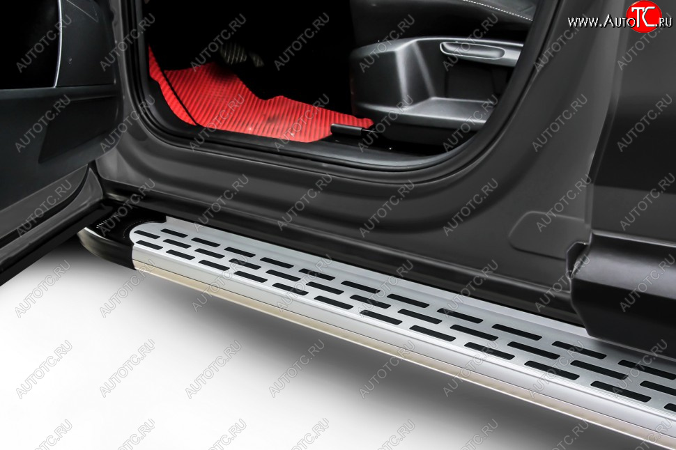 17 399 р. Порожки для ног Slitkoff Premium  Honda CR-V  RE1,RE2,RE3,RE4,RE5,RE7 (2007-2012) дорестайлинг, рестайлинг (Silver)  с доставкой в г. Воронеж