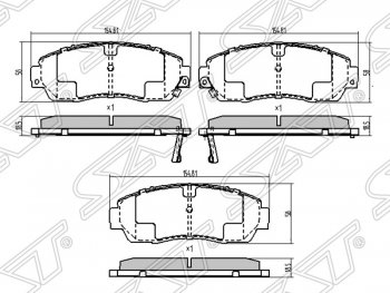 1 379 р. Колодки тормозные передние SAT  Honda CR-V  RE1,RE2,RE3,RE4,RE5,RE7 (2007-2012) дорестайлинг, рестайлинг  с доставкой в г. Воронеж. Увеличить фотографию 1