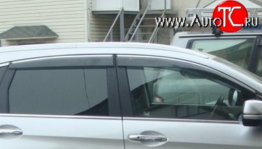 999 р. Комплект дефлекторов окон (ветровиков) 4 шт. Russtal Honda CR-V RM1,RM3,RM4 дорестайлинг (2012-2015)  с доставкой в г. Воронеж