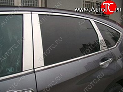5 949 р. Накладки на стойки дверей СТ Honda CR-V RM1,RM3,RM4 дорестайлинг (2012-2015) (Неокрашенные)  с доставкой в г. Воронеж
