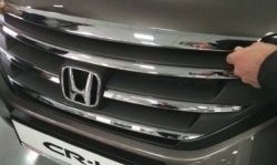 2 999 р. Накладка на капот СТ Honda CR-V RM1,RM3,RM4 дорестайлинг (2012-2015)  с доставкой в г. Воронеж. Увеличить фотографию 2