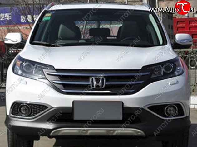 9 749 р. Накладка на передний бампер CT Honda CR-V RM1,RM3,RM4 дорестайлинг (2012-2015) (Неокрашенная)  с доставкой в г. Воронеж