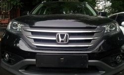 1 469 р. Сетка на бампер (2.0) Russtal (черная) Honda CR-V RM1,RM3,RM4 дорестайлинг (2012-2015)  с доставкой в г. Воронеж. Увеличить фотографию 3