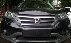 1 469 р. Сетка на бампер (2.0) Russtal (черная) Honda CR-V RM1,RM3,RM4 дорестайлинг (2012-2015)  с доставкой в г. Воронеж. Увеличить фотографию 4
