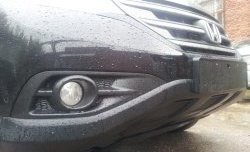 2 249 р. Сетка на бампер (2.4) Russtal (черная) Honda CR-V RM1,RM3,RM4 дорестайлинг (2012-2015)  с доставкой в г. Воронеж. Увеличить фотографию 5