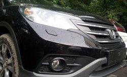 1 539 р. Сетка на бампер (2.0) Russtal (хром) Honda CR-V RM1,RM3,RM4 дорестайлинг (2012-2015)  с доставкой в г. Воронеж. Увеличить фотографию 4
