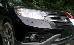 1 539 р. Сетка на бампер (2.0) Russtal (хром) Honda CR-V RM1,RM3,RM4 дорестайлинг (2012-2015)  с доставкой в г. Воронеж. Увеличить фотографию 8