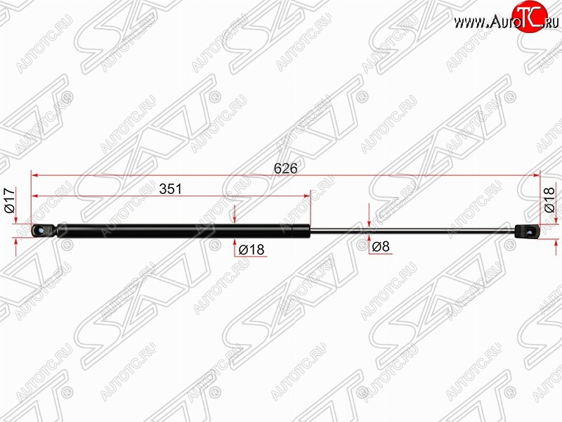 899 р. Газовый упор крышки багажника SAT Honda CR-V RM1,RM3,RM4 рестайлинг (2014-2018)  с доставкой в г. Воронеж