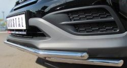 15 999 р. Защита переднего бампера (2 трубыØ42 мм, нержавейка) SLITKOFF  Honda CR-V  RM1,RM3,RM4 (2012-2015) дорестайлинг  с доставкой в г. Воронеж. Увеличить фотографию 2
