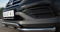 17 999 р. Защита переднего бампера (2 трубыØ63 и 42 мм, нержавейка) SLITKOFF  Honda CR-V  RM1,RM3,RM4 (2012-2015) дорестайлинг  с доставкой в г. Воронеж. Увеличить фотографию 3