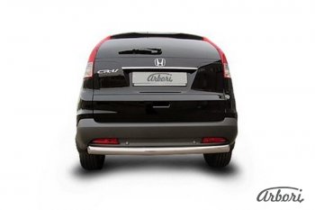 10 772 р. Защита штатных порогов Arbori (нержавейка, d76 mm). Honda CR-V RM1,RM3,RM4 дорестайлинг (2012-2015)  с доставкой в г. Воронеж. Увеличить фотографию 2