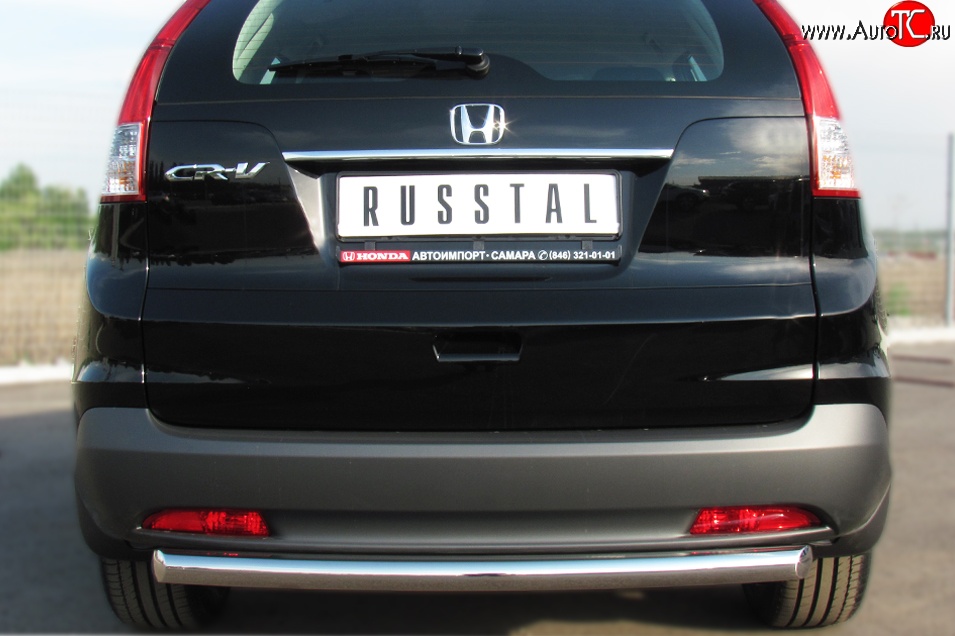 13 449 р. Одинарная защита заднего бампера из трубы диаметром 63 мм SLITKOFF Honda CR-V RM1,RM3,RM4 дорестайлинг (2012-2015)  с доставкой в г. Воронеж
