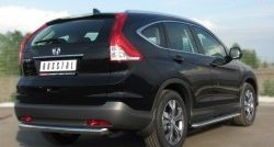 13 449 р. Одинарная защита заднего бампера из трубы диаметром 63 мм SLITKOFF Honda CR-V RM1,RM3,RM4 дорестайлинг (2012-2015)  с доставкой в г. Воронеж. Увеличить фотографию 4
