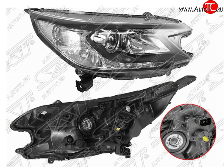 10 999 р. Правая передняя фара SAT  Honda CR-V  RM1,RM3,RM4 (2012-2015) дорестайлинг (Галоген, с электрокорректором, не диодная)  с доставкой в г. Воронеж
