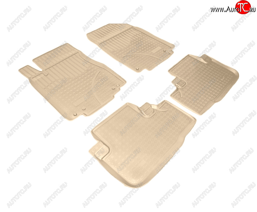 3 299 р. Коврики салона Norplast Unidec Honda CR-V RM1,RM3,RM4 рестайлинг (2014-2018) (Цвет: бежевый)  с доставкой в г. Воронеж