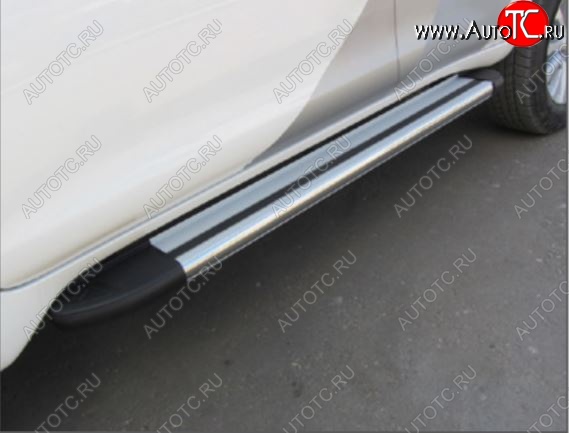 11 789 р. Порожки для ног Arbori Luxe Silver Honda CR-V RW,RT дорестайлинг (2016-2020)  с доставкой в г. Воронеж
