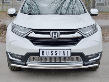 1 799 р. Решетка радиатора Russtal (лист) Honda CR-V RW,RT дорестайлинг (2016-2020) (Неокрашенная)  с доставкой в г. Воронеж. Увеличить фотографию 3