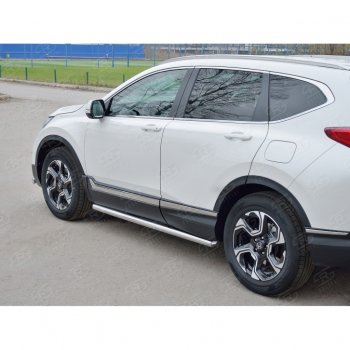 19 999 р. Защита порогов из круглой трубы диаметром 63 мм SLITKOFF v3 Honda CR-V RW,RT дорестайлинг (2016-2020)  с доставкой в г. Воронеж. Увеличить фотографию 3