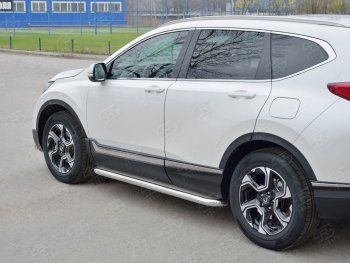 43 999 р. Широкая защита порогов из трубы диаметром 63 мм SLITKOFF v3  Honda CR-V  RW,RT (2016-2020) дорестайлинг  с доставкой в г. Воронеж. Увеличить фотографию 3