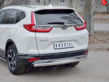 12 749 р. Защита заднего бампера (Ø75x42 мм, нержавейка) Russtal Honda CR-V RW,RT дорестайлинг (2016-2020)  с доставкой в г. Воронеж. Увеличить фотографию 3