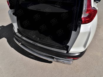 3 099 р. Защитная накладка заднего бампера Russtal (надпись) Honda CR-V RW,RT дорестайлинг (2016-2020)  с доставкой в г. Воронеж. Увеличить фотографию 2