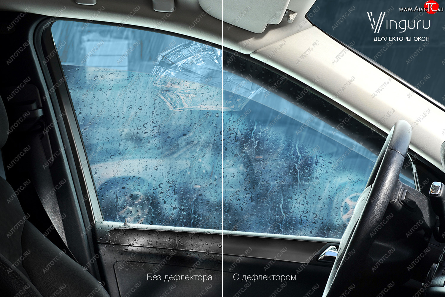 3 899 р. Дефлекторы окон Vinguru Honda CR-V RW,RT дорестайлинг (2016-2020)  с доставкой в г. Воронеж