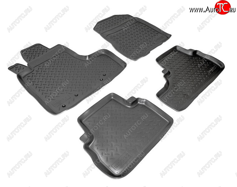 2 499 р. Комплект салонных ковриков Norplast Unidec (АКП) Honda CR-V RD4,RD5,RD6,RD7,RD9  дорестайлинг (2001-2004) (Цвет: черный)  с доставкой в г. Воронеж