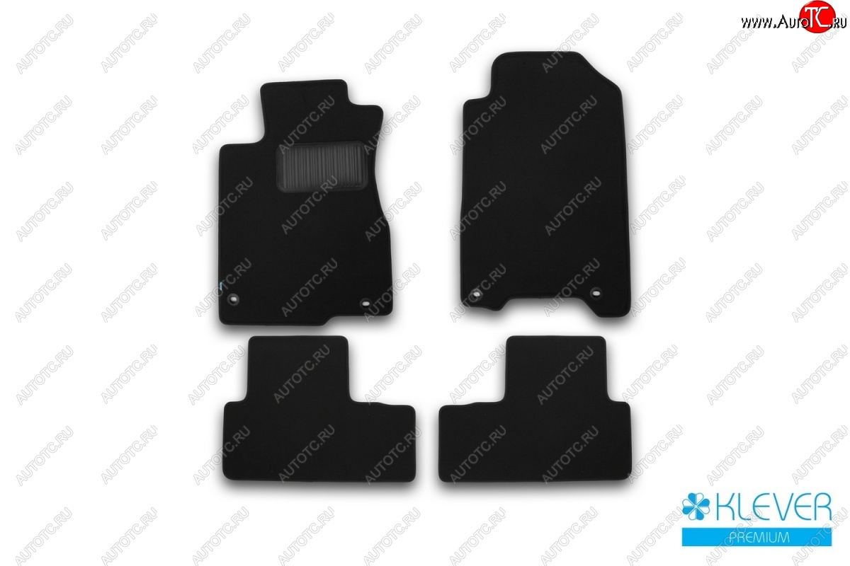 159 р. Коврики в салон (с сабвуфером) Klever Premium (текстиль) Honda CR-V RM1,RM3,RM4 рестайлинг (2014-2018) (Черный)  с доставкой в г. Воронеж
