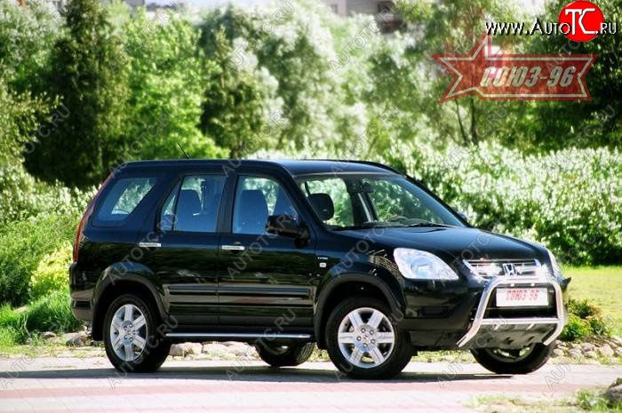 8 864 р. Защита переднего бампера Souz-96 (d60)  Honda CR-V  RD4,RD5,RD6,RD7,RD9  (2001-2004) дорестайлинг  с доставкой в г. Воронеж