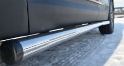 52 999 р. Защита порогов из круглой трубы диаметром 63 мм Russtal Honda CR-V RE1,RE2,RE3,RE4,RE5,RE7 рестайлинг (2009-2012) (Защита порогов с со скосами на торцах (вариант 1))  с доставкой в г. Воронеж. Увеличить фотографию 2
