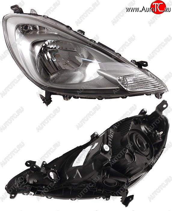 7 549 р. Правая передняя фара SAT (Евросвет)  Honda Fit  2 (2010-2012) GE 1-ый рестайлинг  с доставкой в г. Воронеж