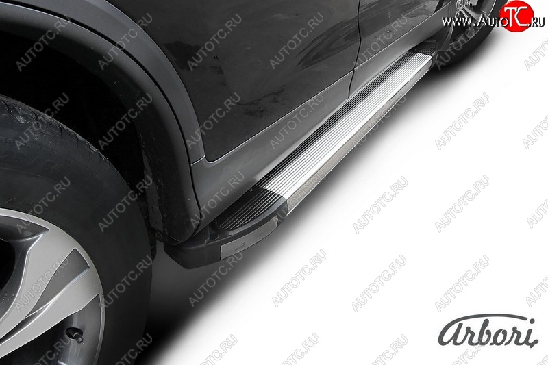 13 049 р. Порожки для ног Arbori (алюминиевый профиль Honda CR-V RM1,RM3,RM4 дорестайлинг (2012-2015)  с доставкой в г. Воронеж