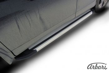 11 789 р. Порожки для ног Arbori Luxe Silver Honda CR-V RM1,RM3,RM4 дорестайлинг (2012-2015)  с доставкой в г. Воронеж. Увеличить фотографию 2