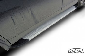 10 979 р. Порожки для ног Arbori Optima Silver Honda CR-V RM1,RM3,RM4 рестайлинг (2014-2018)  с доставкой в г. Воронеж. Увеличить фотографию 2