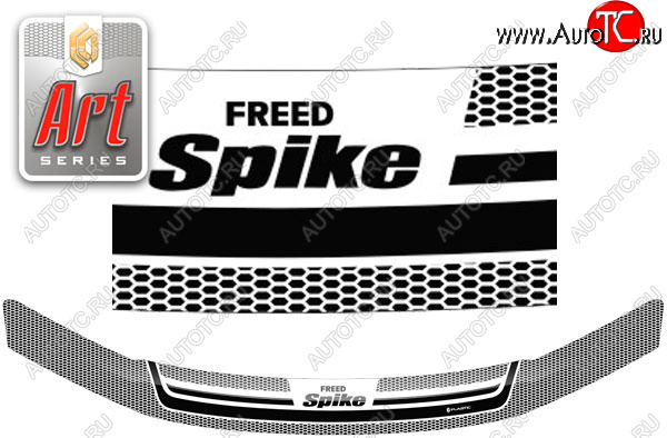 2 159 р. Дефлектор капота CA-Plastiс  Honda Freed Spike  1 (2010-2011)  дорестайлинг минивэн (Серия Art графит)  с доставкой в г. Воронеж