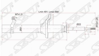 3 499 р. Левый амортизатор передний SAT  Honda HR-V ( GH1,GH2,  GH3, GH4,  GH1, GH2) (1998-2005) дорестайлинг 3 дв., дорестайлинг 5 дв., рестайлинг 3 дв., рестайлинг 5 дв.  с доставкой в г. Воронеж. Увеличить фотографию 1