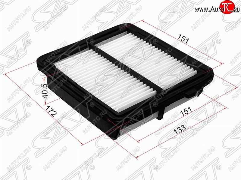 287 р. Фильтр воздушный двигателя SAT (172/151х.151/133х40.5 mm)  Honda Insight  ZE2 (2009-2014) хэтчбэк 5 дв. дорестайлинг, хэтчбэк 5 дв. рестайлинг  с доставкой в г. Воронеж