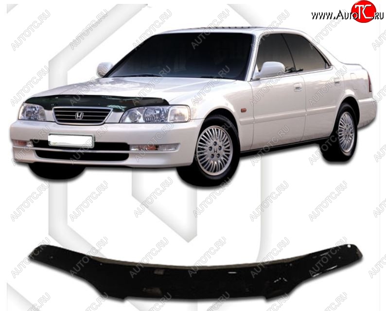 1 999 р. Дефлектор капота (VA1-VA3) CA-Plastic  Honda Inspire  2 (1995-1998) UA1, UA2, UA3 (Classic черный, Без надписи)  с доставкой в г. Воронеж
