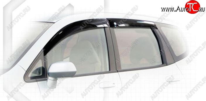 1 899 р. Дефлектора окон CA-Plastic  Honda Jazz (2001-2008) (Classic полупрозрачный, Без хром.молдинга)  с доставкой в г. Воронеж