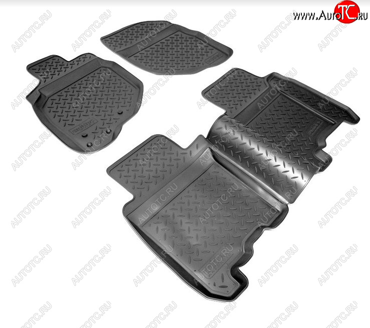 2 369 р. Комплект салонных ковриков Norplast Unidec  Honda Jazz (2001-2008) (Цвет: черный)  с доставкой в г. Воронеж