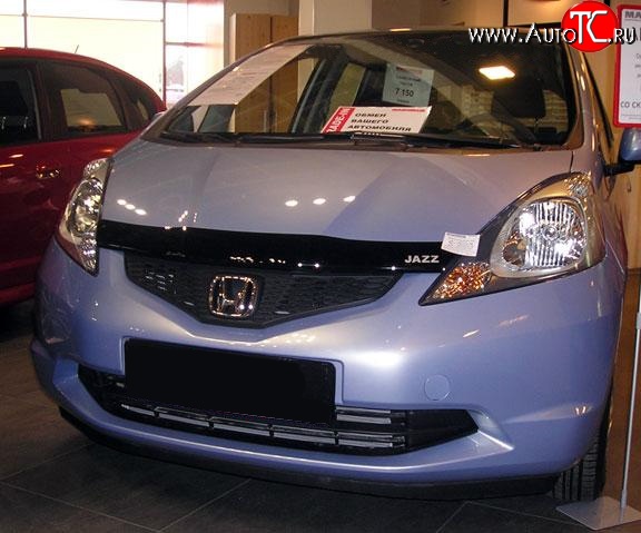 3 199 р. Дефлектор капота NovLine Honda Jazz (2008-2015)  с доставкой в г. Воронеж