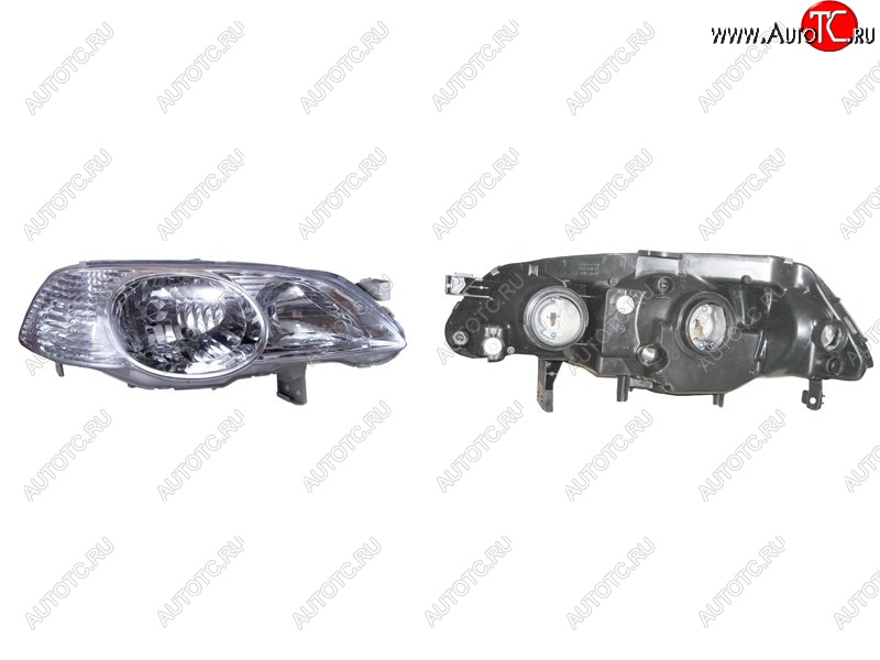 3 779 р. Правая передняя фара SAT (хром, Евросвет) Honda Odyssey 2 (1999-2003)  с доставкой в г. Воронеж