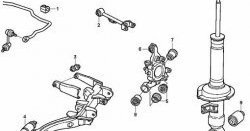 1 249 р. Полиуретановый сайлентблок ступицы задней подвески Точка Опоры Honda Odyssey 3 (2004-2008)  с доставкой в г. Воронеж. Увеличить фотографию 2