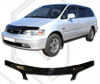 2 399 р. Дефлектор капота CA-Plastiс exclusive  Honda Odyssey  1 (1994-1999) (серия Classic черный, Без надписи)  с доставкой в г. Воронеж. Увеличить фотографию 2