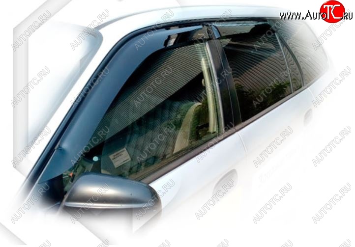 1 899 р. Дефлектора окон EL1 CA-Plastiс exclusive  Honda partner (1996-2005) (Classic полупрозрачный, Без хром.молдинга)  с доставкой в г. Воронеж