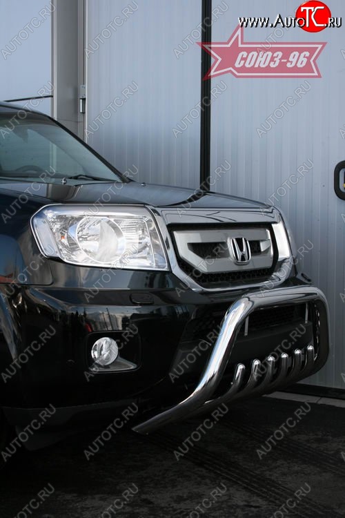 27 584 р. Защита переднего бампера Souz-96 (d76)  Honda Pilot  YF4 (2008-2015) дорестайлинг, рестайлинг  с доставкой в г. Воронеж