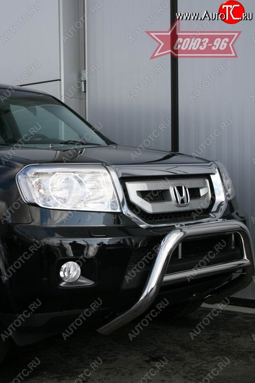 20 114 р. Защита переднего бампера Souz-96 (d76)  Honda Pilot  YF4 (2008-2015) дорестайлинг, рестайлинг  с доставкой в г. Воронеж